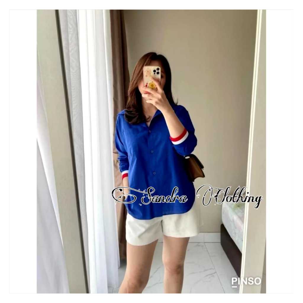 KATUN KEMEJA SandraC KARINA SHIRT LIST IMPORT BANGKOK PREMIUM POPLIN COTTON