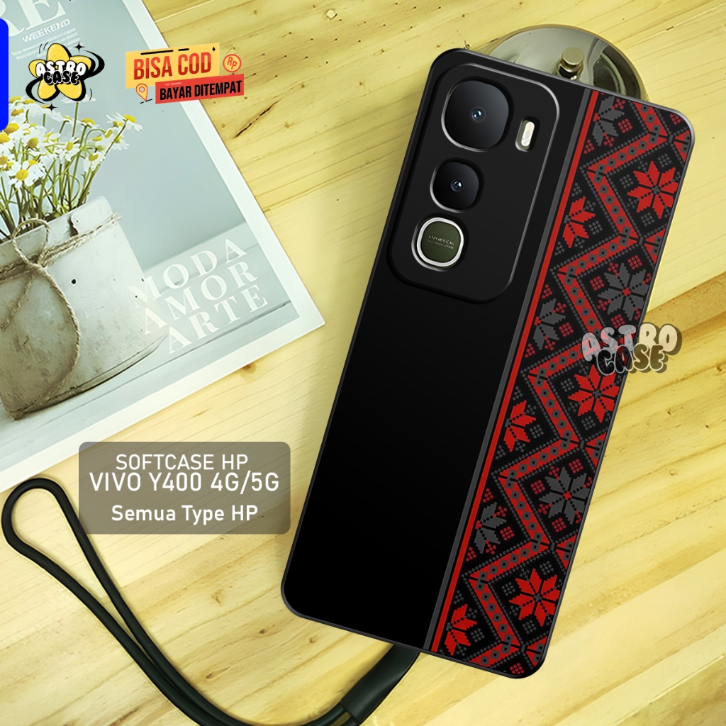 เคส Vivo Y400 4G Y400 5G ล่าสุด 2025 - เคส Vivo Y400 5G/4G พร้อมหรูหรา Matte Batik Motif - Vivo Y400