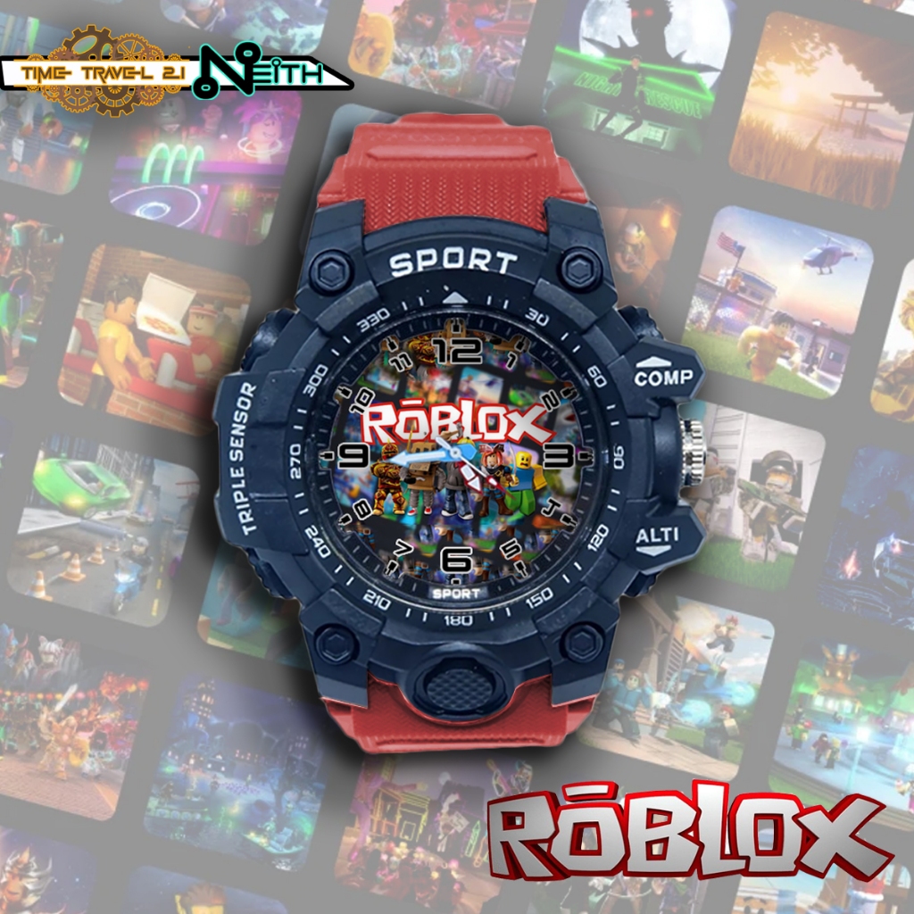 Roblox Kids Sport Watch พร้อมสายยาง กันน้ําแบบสปอร์ต / นาฬิกาสปอร์ต 12X2SP03