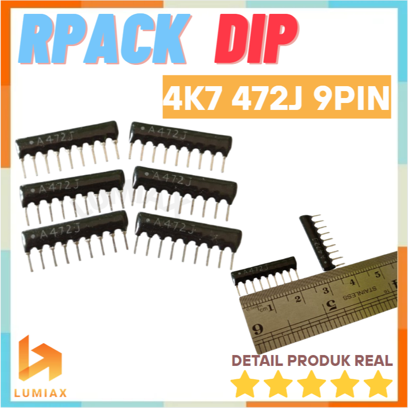 Network Rpack 4K7 9 pin Resistor Pack Array 4.7K 9P
