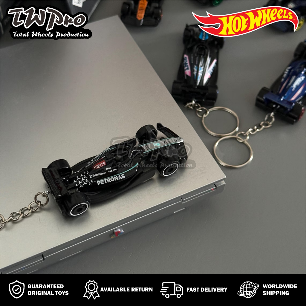 GANTUNGAN HOT WHEELS FORMULA 1 - F1 - Mercedes-AMG PETRONAS F1 Team KEYCHAIN - KEYRING - พวงกุญแจ - 