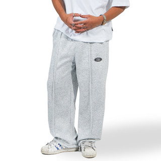Sweatpants Cavary Celana Panjang Baggy Pecah Pola Abu Misty Unisex Pria Dan Wanita Santai Loose Kain Katun Lembut Stretch Nyaman Ankle Kantong Chino