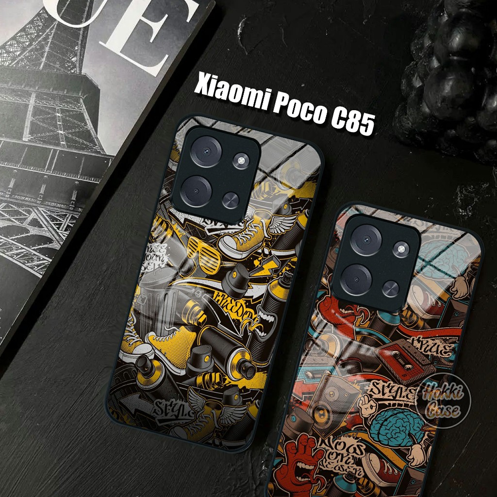 เคส HP Poco C85 - Poco C85 Glass Softcase - เคสโทรศัพท์ Poco C85 - Poco C85 Silicone - เคส Xiaomi Po