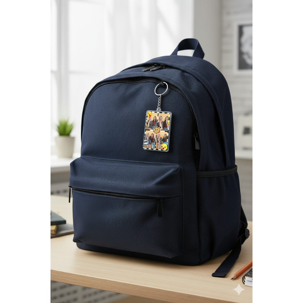 GANTUNGAN Custom 4/1 Grid + Spotify Code Aesthetic Box Photo Keychain