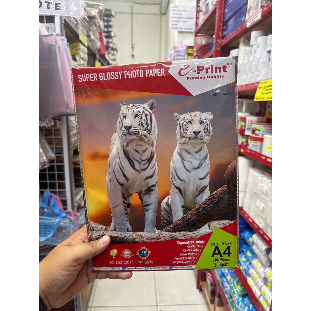 GLOSSY ALUMINIUM PHOTO PAPER E-PRINT PACK A4 180GSM 200GSM 230GSM