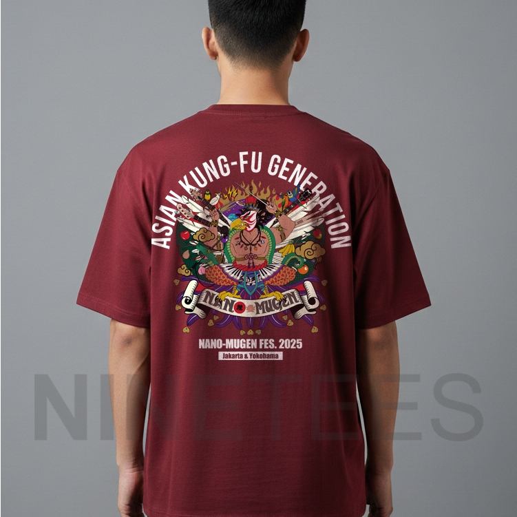 90S Asian Kung-Fu Generation Mugen Fes 2025 Band T-Shirt - Maroon