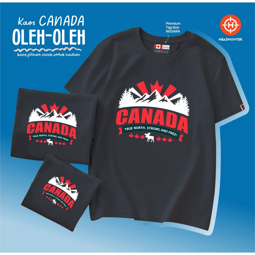 SOUVENIR CANADA เสื้อยืดสีดํา OTTAWA TORRONTO พร้อมแท็กที่ผลิตในพรีเมี่ยม 30S ของขวัญผ้าฝ้ายรวม