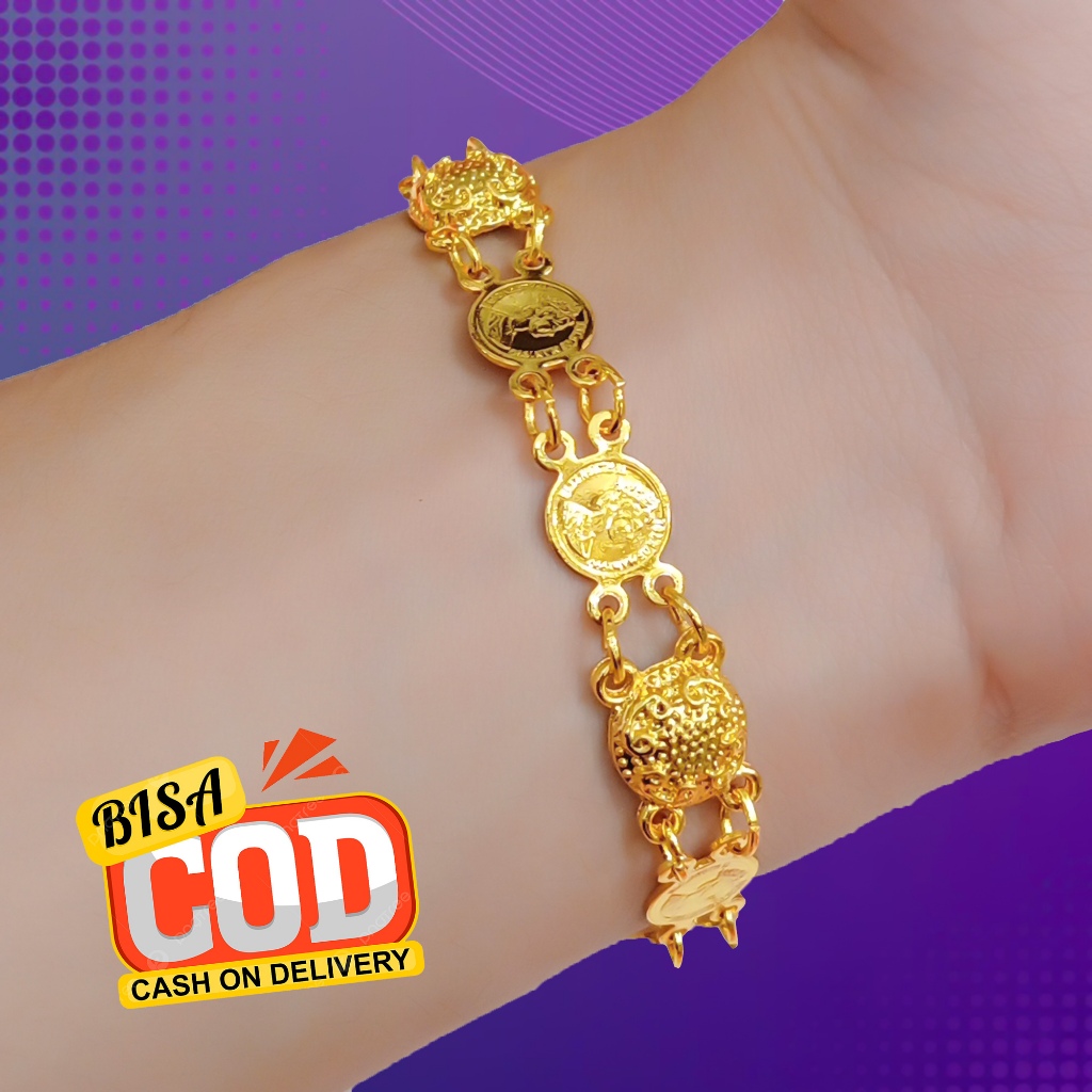 RATU 24k ดูไบ Gold Queen เหรียญรุ่นสร้อยข้อมือ