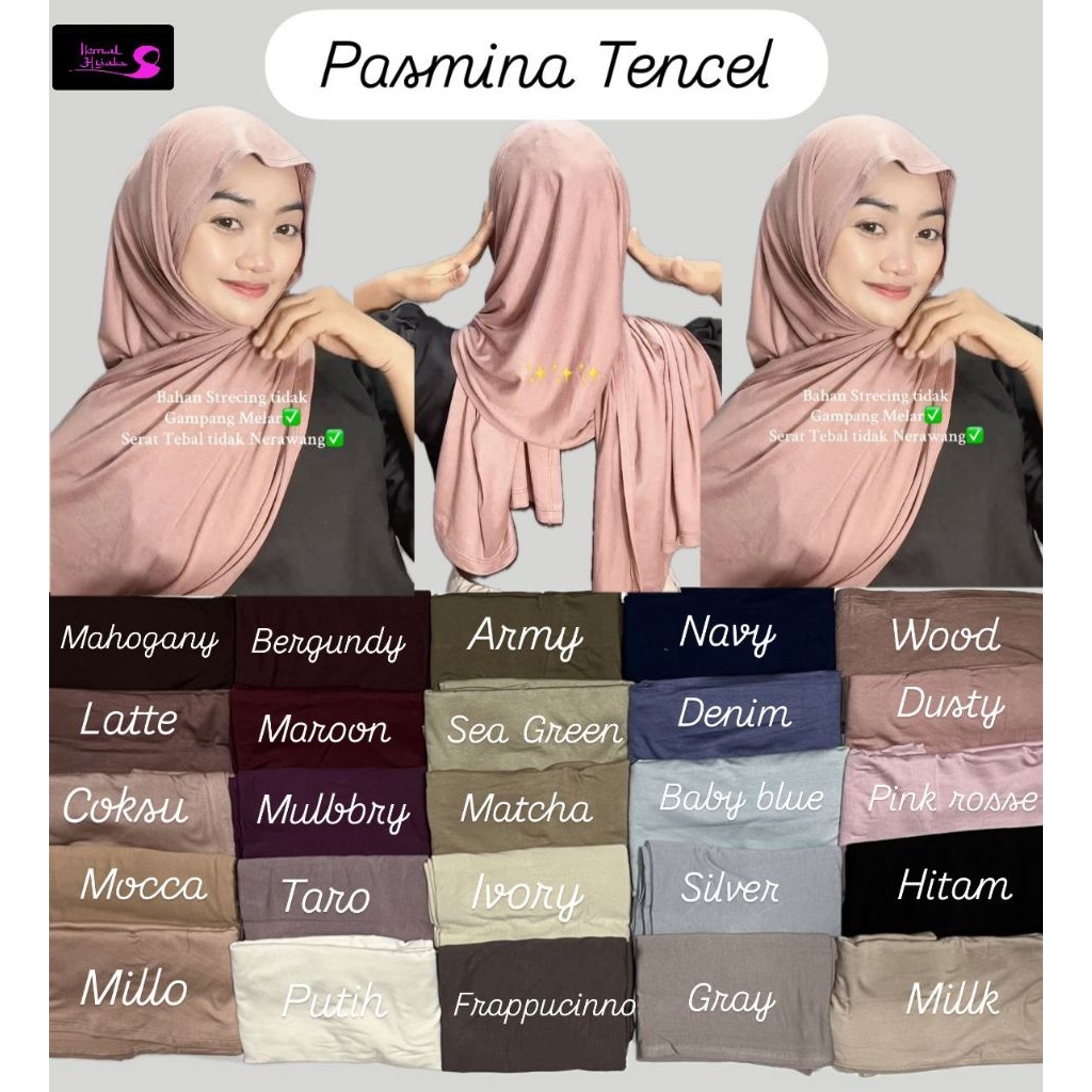 A&R Hijab Pasmina Tencel modal/Hijab Pasmina Tencel เรยอน