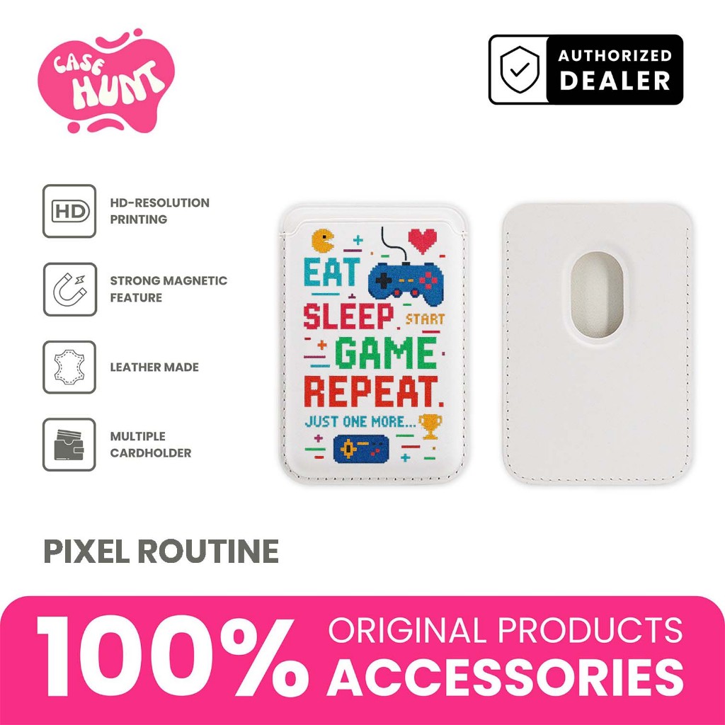 Magnetic Cardholder Case Hunt Cool Aesthetic Pixel Game Simple Design Magsafe Accessories iPhone And