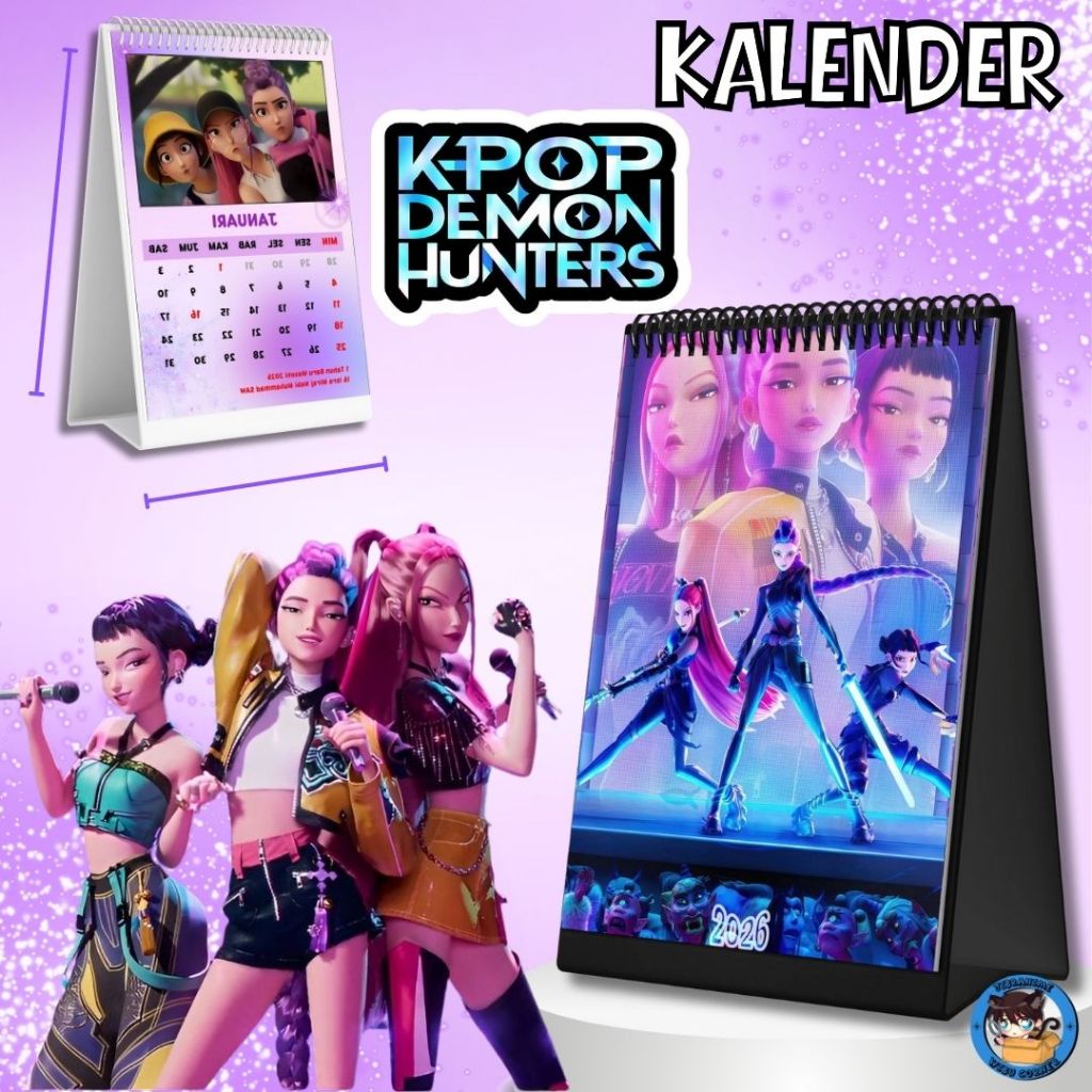 CALENDAR 2026/ CALENDAR KPOP DEMON HUNTERS 2026/ DESK CALENDAR HUNTRIX 2026