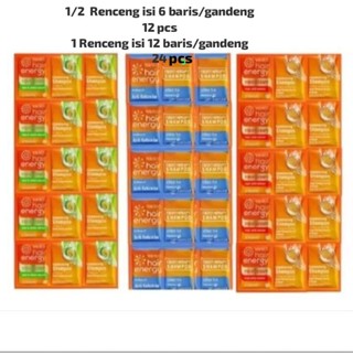 Sampo Makarizo Hair Energy  1 renceng isi 24pcs / 12 baris Dan Setengah renceng isi 6 baris