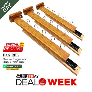Rel Panci Gantung Tarik Dorong Bawah Dapur (free 5 cantolan)