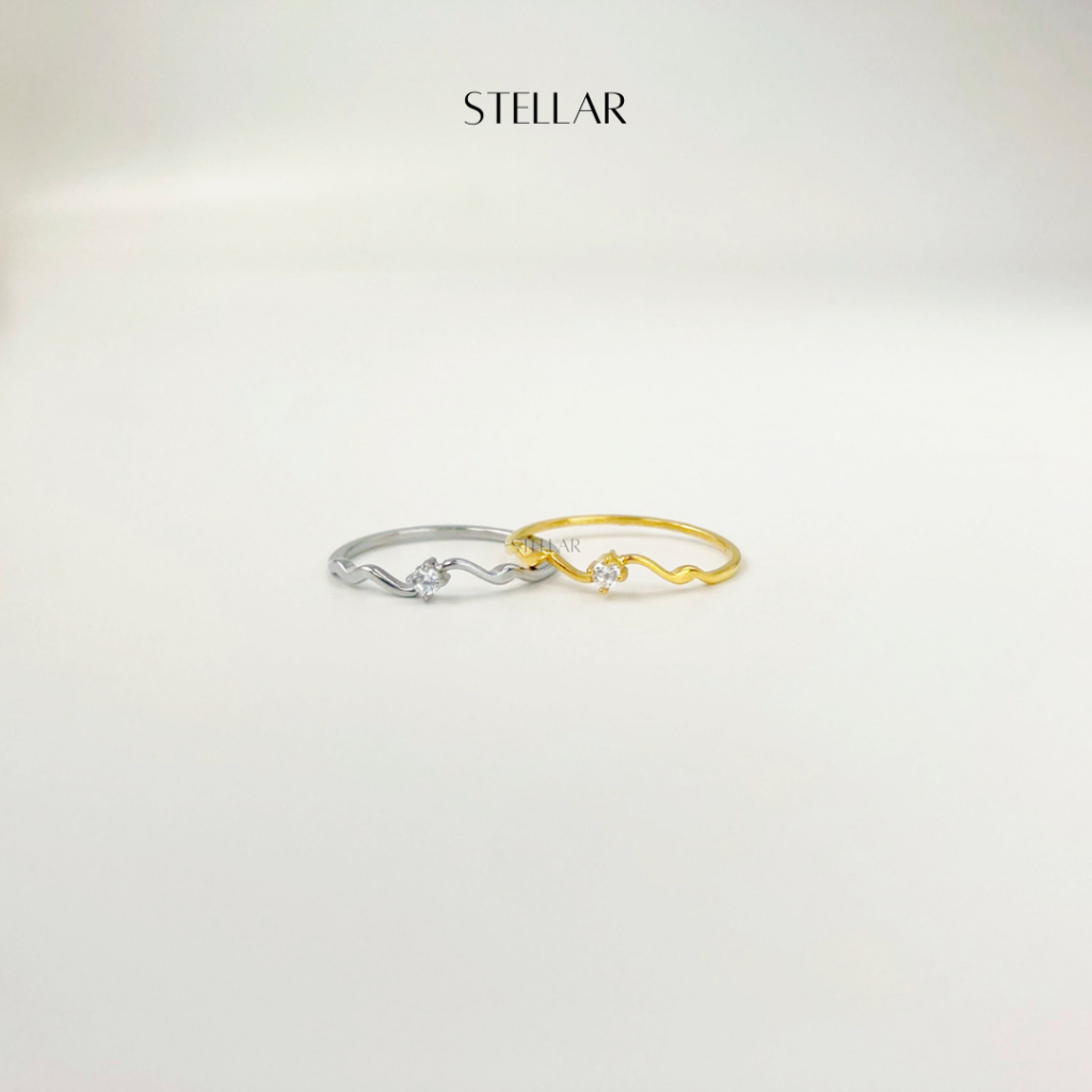 [STELLAR] แหวน DAHYE | แหวนไทเทเนี่ยม กันสนิม เลือนหายไป ทนสีดํา ปลอดสารก่อภูมิแพ้ (มีพิษ) | เครื่อง