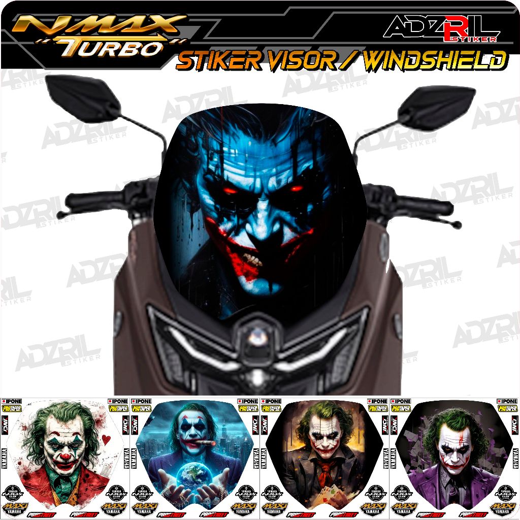 สติ๊กเกอร์สติ๊กเกอร์กระบังหน้า Winshield yamaha Nmax TURBO 2024-2025 JOKER KEREN (T-10) / สติ๊กเกอร์