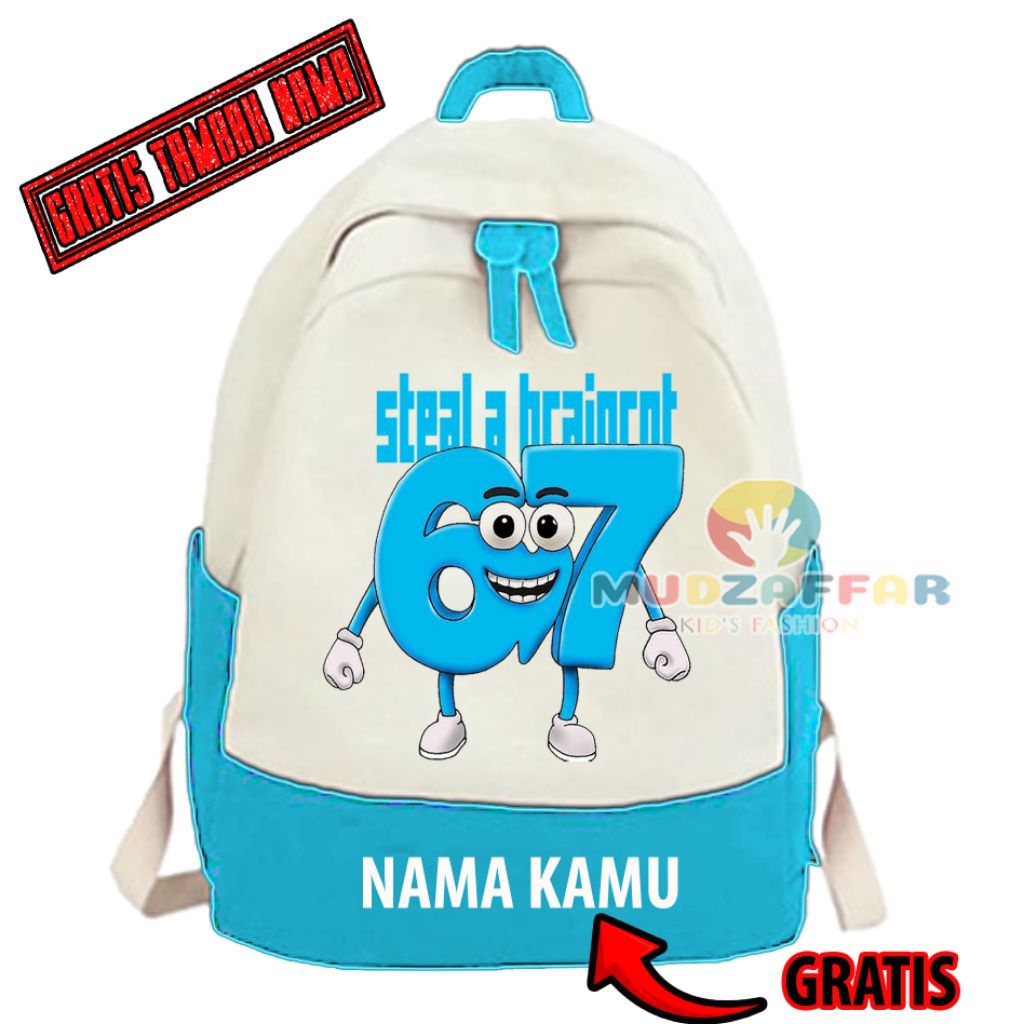 ANOMALI 67 STEAL A BRAINROT CHILDRENS BACKPACK STEAL A BRAINROT 67 CHILDRENS BACKPACK