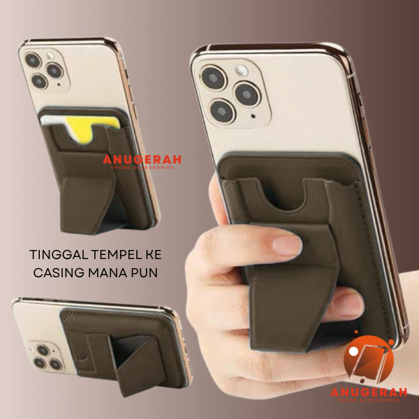 UNIVERSAL Wallet Case ID Card Slot ผู้ถือบัตรเครดิตขาตั้งโทรศัพท์ HP Hybrid TPU Bumper Armor