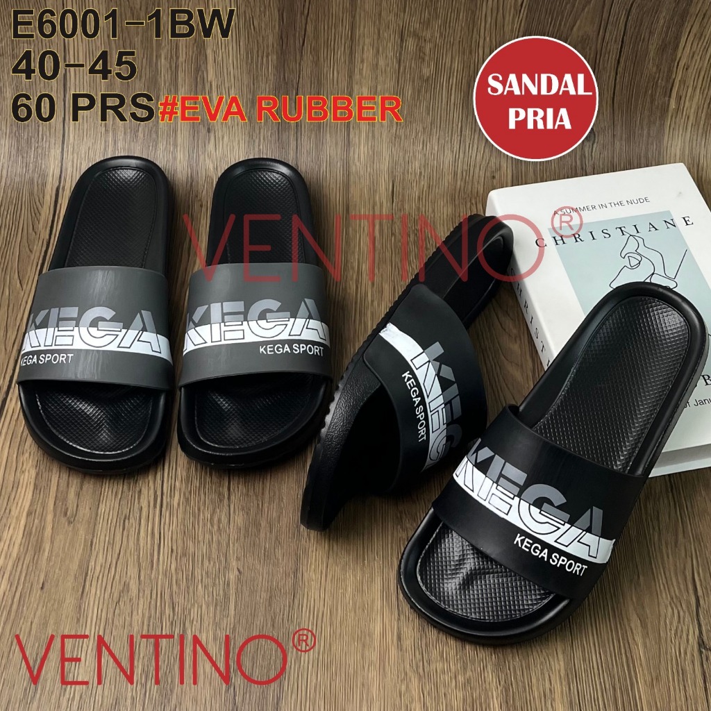 รองเท้าแตะกีฬาแบบสวมสําหรับผู้ชายที่เย็นสบายและทนทาน | E6001 - 1BW