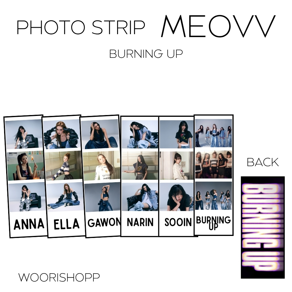 PHOTO STRIP MEOV DROP TOP 2 ด้านข้าง 6 ชิ้น PHOTO STRIPS KPOP UNOFFICIAL ANNA ELLA GAWON NARIN SOOIN