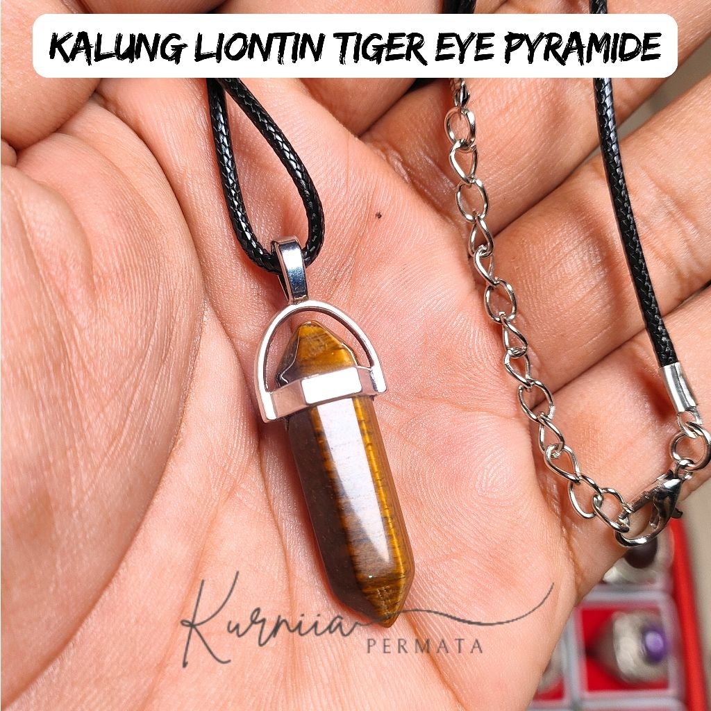 พีระมิดตาเสือ / Mat4 Harim4u / Biduri Sepah สร้อยคอจี้หินธรรมชาติ