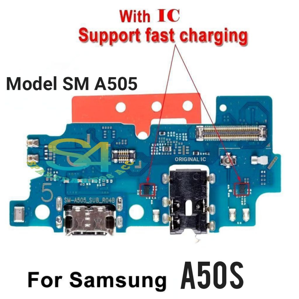 FLEXIBLE CONNECTOR SAMSUNG A50s รุ่น SM A505 MIC CHARGER CONNECTOR BOARD HF CAS