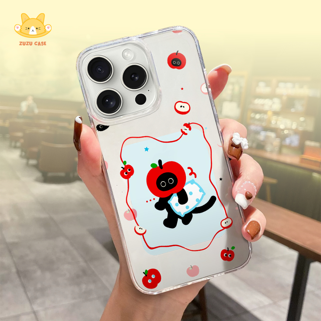 Hardcase อะคริลิค S4MSU iPHONE V1V0 1NF1N1X RE4L-M3 0PP0 R3DM1 IT3L แมวน่ารักปลอกโปร่งใสพรีเมี่ยม