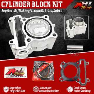 Boring block blok seher jupiter mxking mx old mx new vixion old vixion new r15 old v2 bore up 60 62 63 65 mm ah1 racing - cylinder block blok seher bore up jupiter mx old mx new mxking vixion old vixion new r15 old v2 mx king AH1