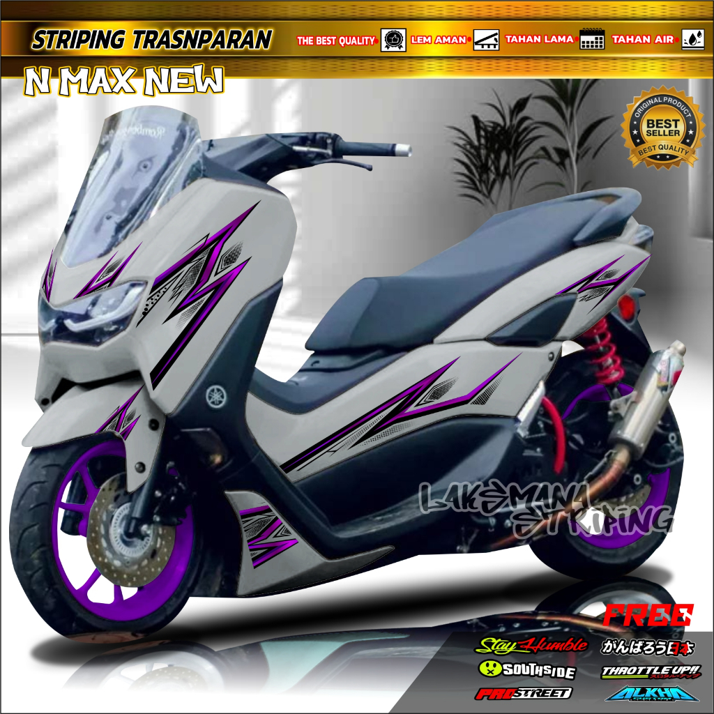 โปร่งใส Striping NMAX ใหม่ 155 GEN 2 YAMAHA สติ๊กเกอร์ติดมอเตอร์ไซค์ Variations สามารถร้อยสีได้