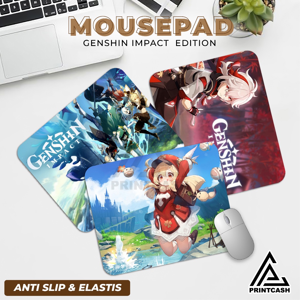 Genshin Impact Mousepad - แผ่นรองเมาส์ Genshin Impact Anime Motif กันลื่น ขนาดใหญ่ - MGN