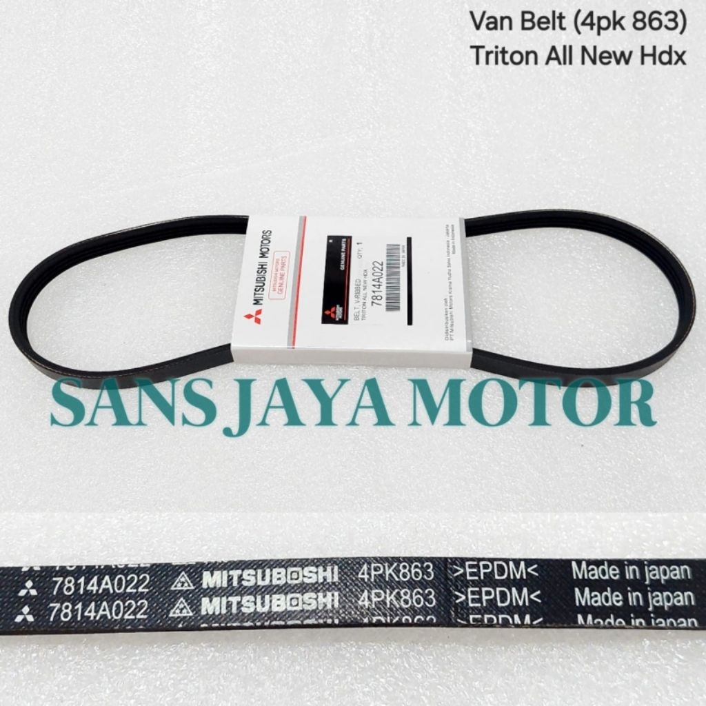 สายพานพัดลม เข็มขัดแวน สายพานพัดลม Mitsubishi All New Triton HDX KL3T Original 4PK 863