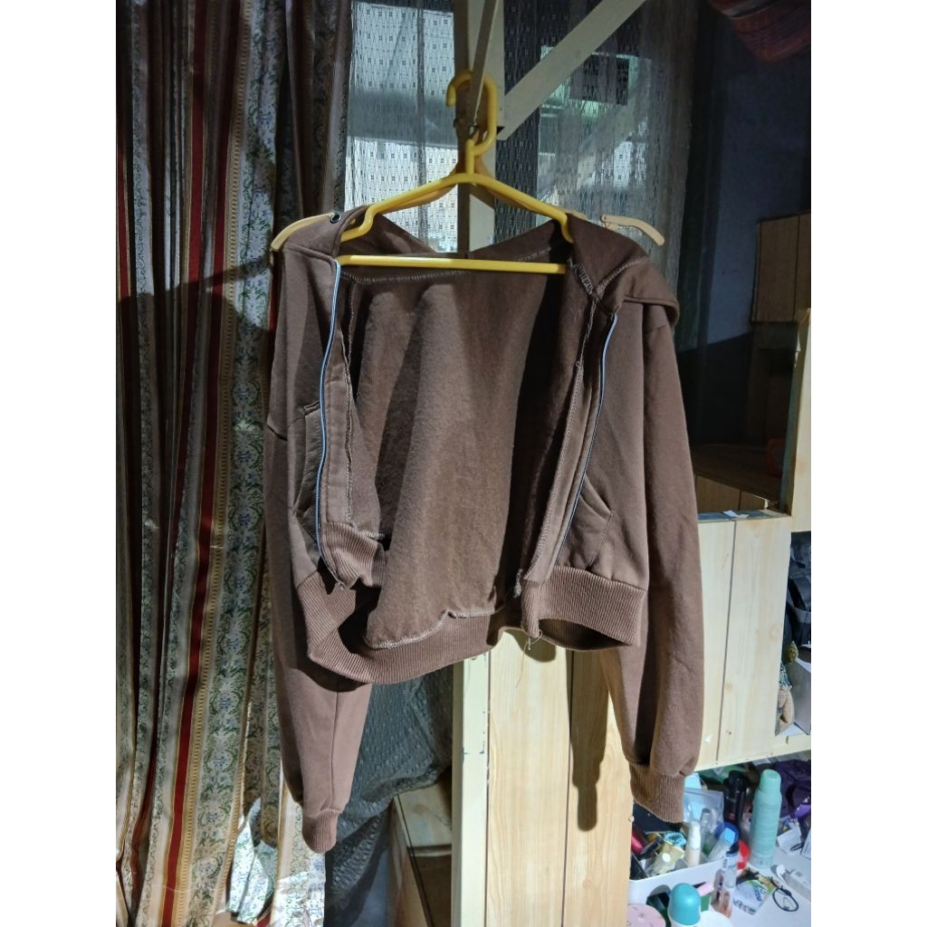 CROP TOP HOODIE ZIPPER JACKET PRELOVEDD