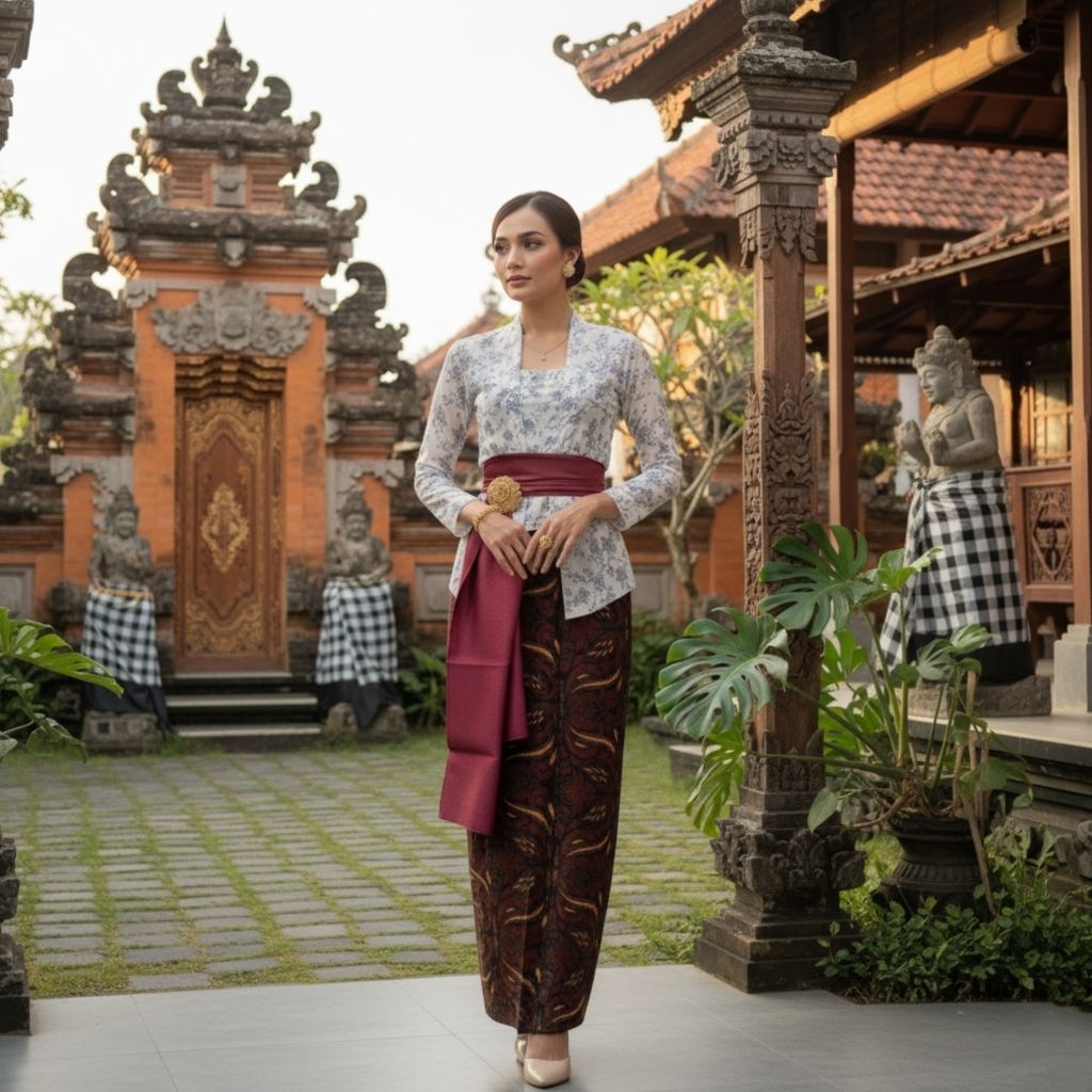 Avira เสื้อแขนยาว Kubaru kebaya Top