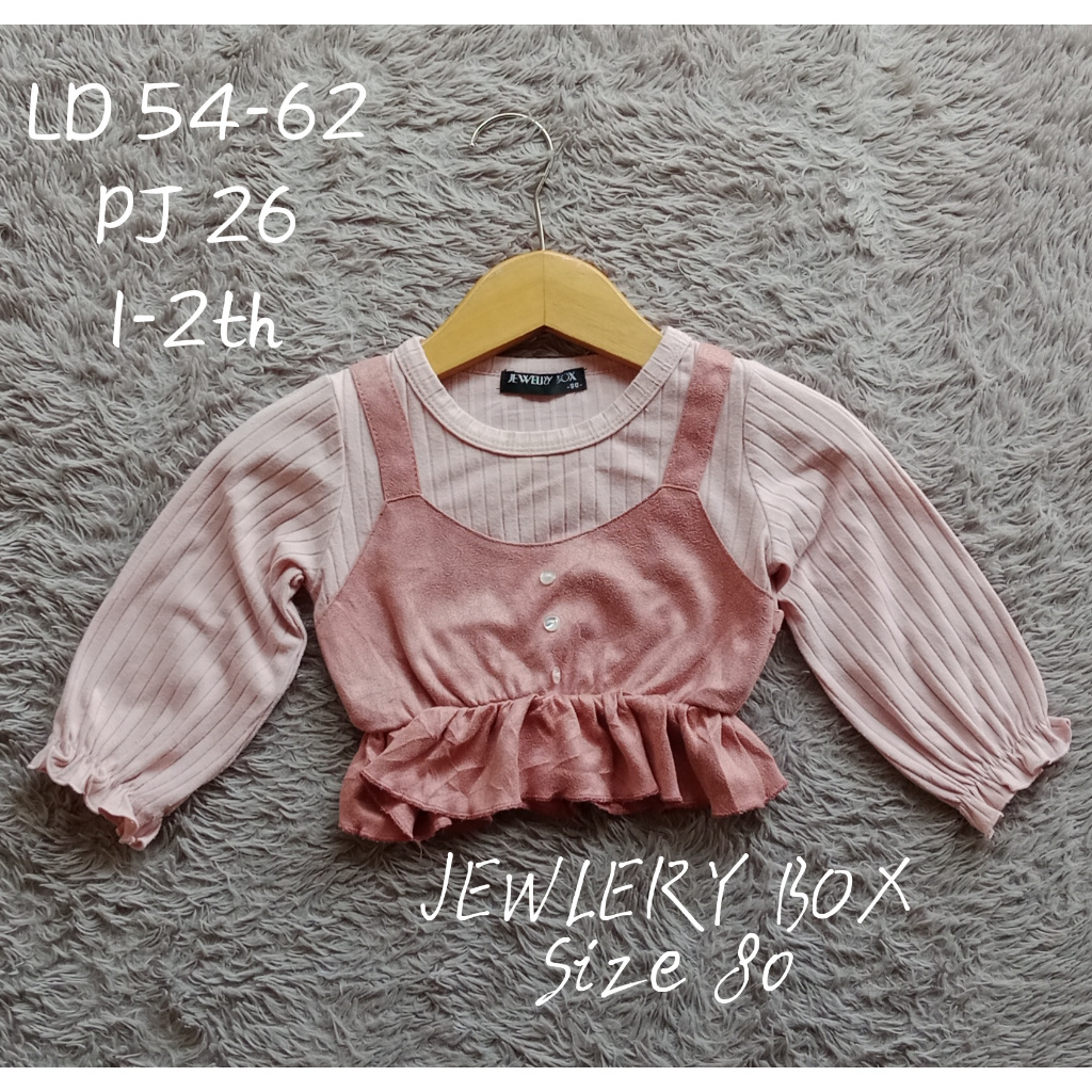 เสื้อครอปสําหรับเด็กอายุ 1-2 ปี JEWLERY BOX thrf