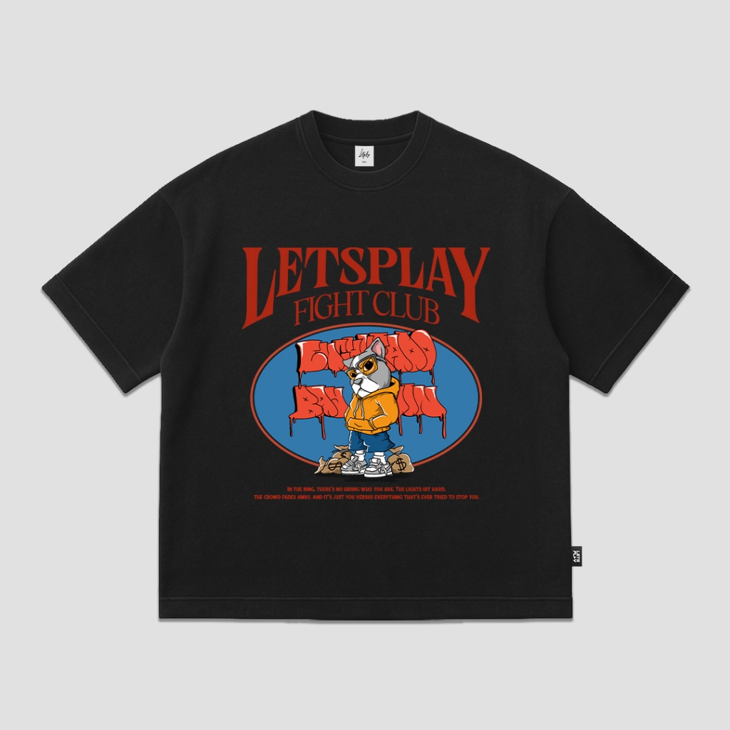 Letsplay Boxy Tshirt - FIGHTCLUB / Boxy Crop เสื้อยืดสําหรับผู้ชายและผู้หญิง Streetwear - 20s Heavyw