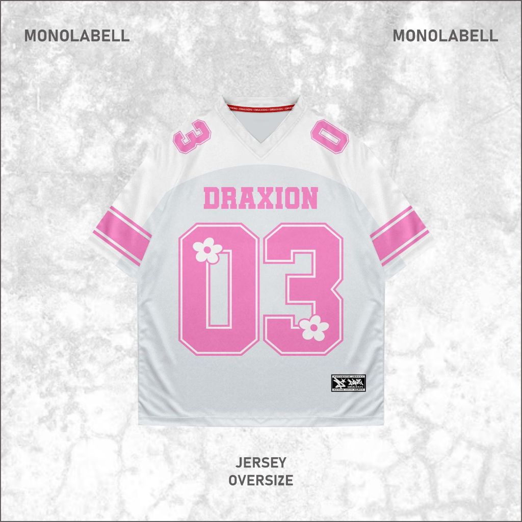 MONO LABELL Womens Vintage Oversize Jersey Number Hockey Boxi Fit Casual REtro Rugby Premium