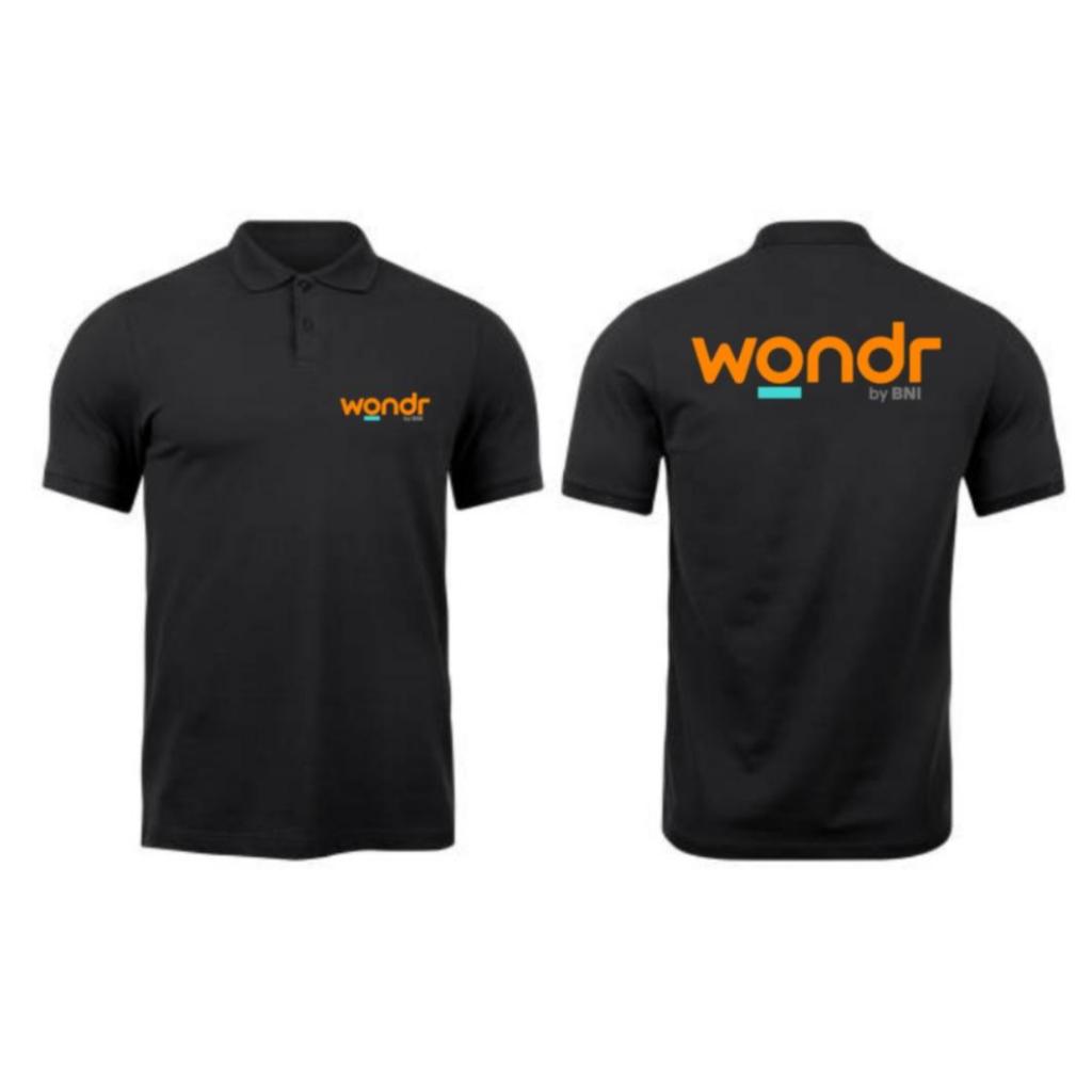 เสื้อโปโล เสื้อยืด เสื้อคอปก ชุด Distro Wondr by BNI Official Friday Bank ri ธรรมดาที่กําหนดเองผู้ชา