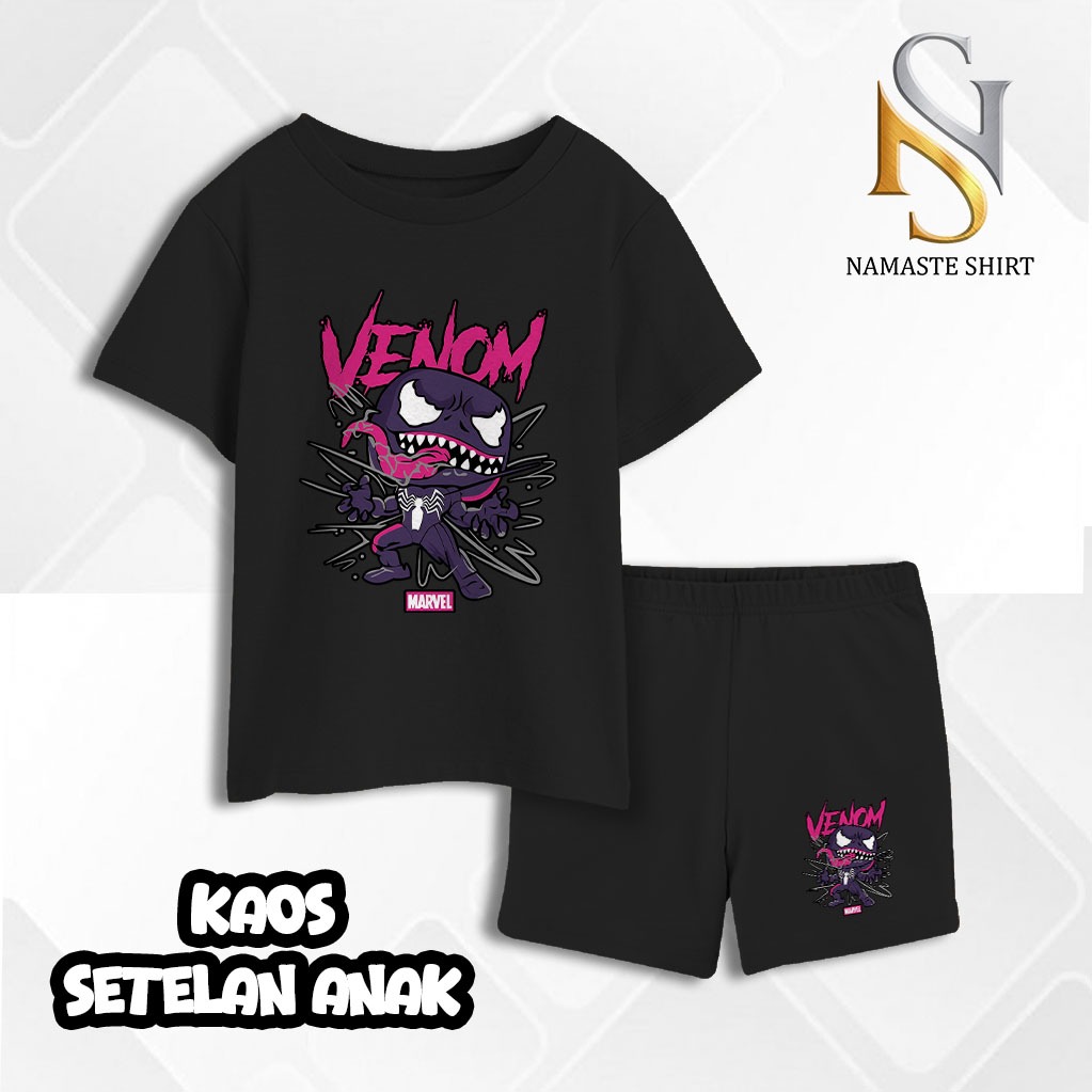 ชุดเด็กชายและเด็กหญิง Venom: เสื้อผ้าเด็กและกางเกง Viral ล่าสุด 2025