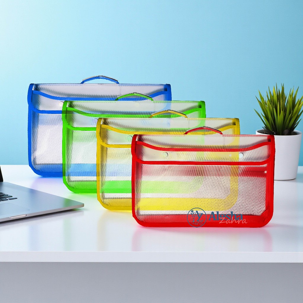 AZ.BAGSTORE 2-BUTTON ZIPPER MAP / F4 SIZE ZIPPER NET MAP