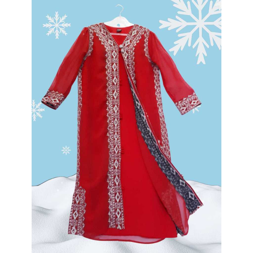AL SAAD CHIFON EMBROIDERED PARTY GAMIS LD 106 PB 122 ใหม่พรีเมี่ยม