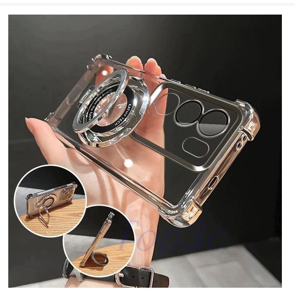 Vivo V29 V29E Kathy Luxury Ring Clear Softcase Silicone Casing Clear Color Transparent Phone Cover