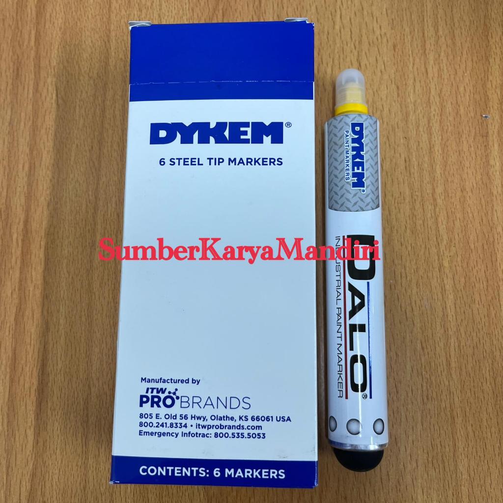 Dykem Dalo ปากกามาร์กเกอร์สีอุตสาหกรรม Dykem Dalo Steel Marker (สีเหลือง)