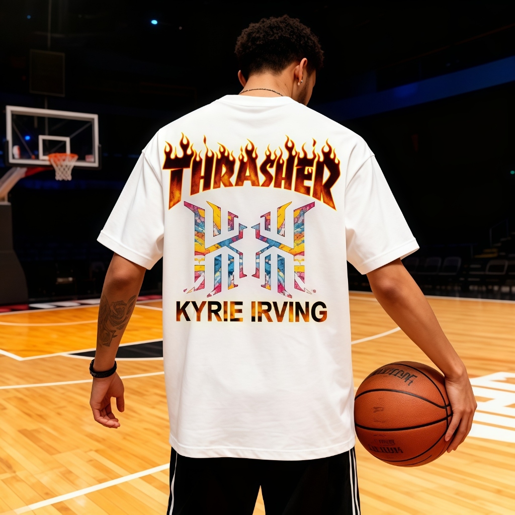 เสื้อยืดสไตล์กีฬา Thrasher Kyrie Irving