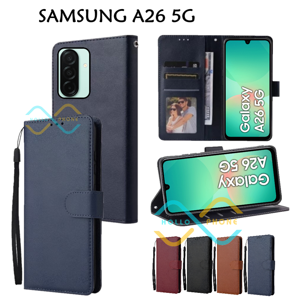 Flip Case Samsung A26 5G Wallet Leather Case Premium Casing Hp Samsung A26 5G