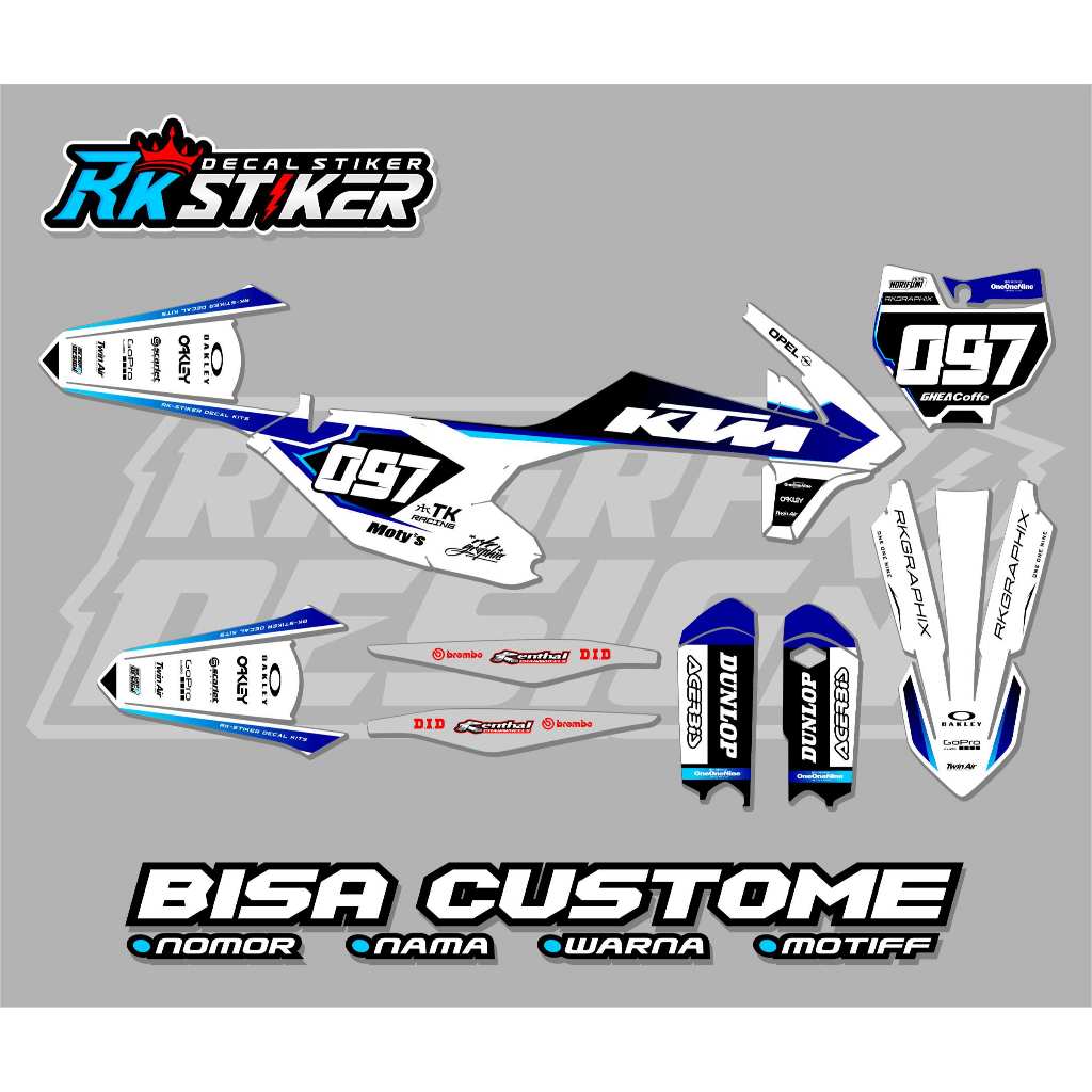 สติ๊กเกอร์ DECAL KTM 85 2020 - KTM 250 2017 - KTM 250 2020-2022 - KTM 85 2014-2016 - การออกแบบที่กํา