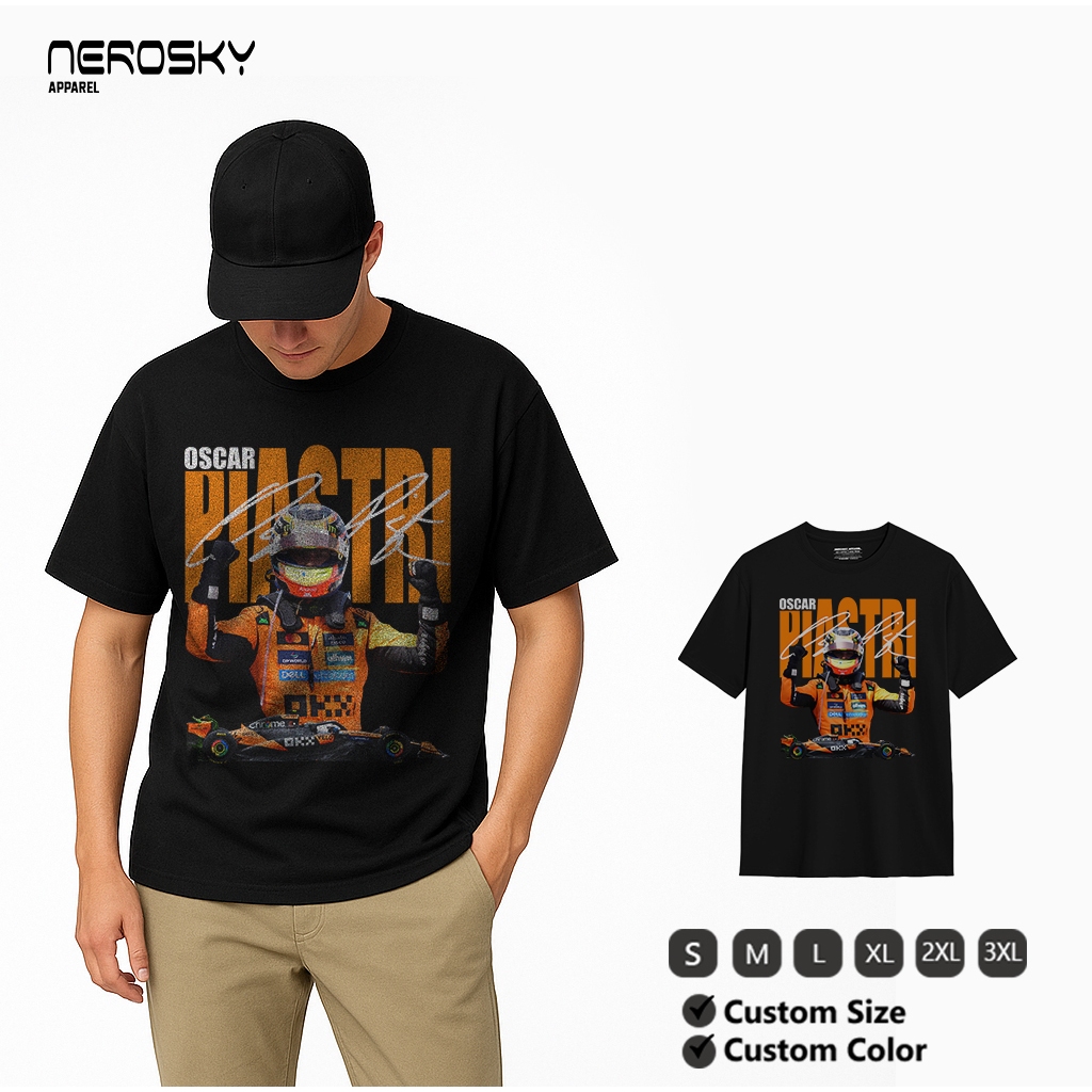 เสื้อยืด OSCAR PIASTRI FORMULA 1 24S PREMIUM COTTON COMBED TYPE 27