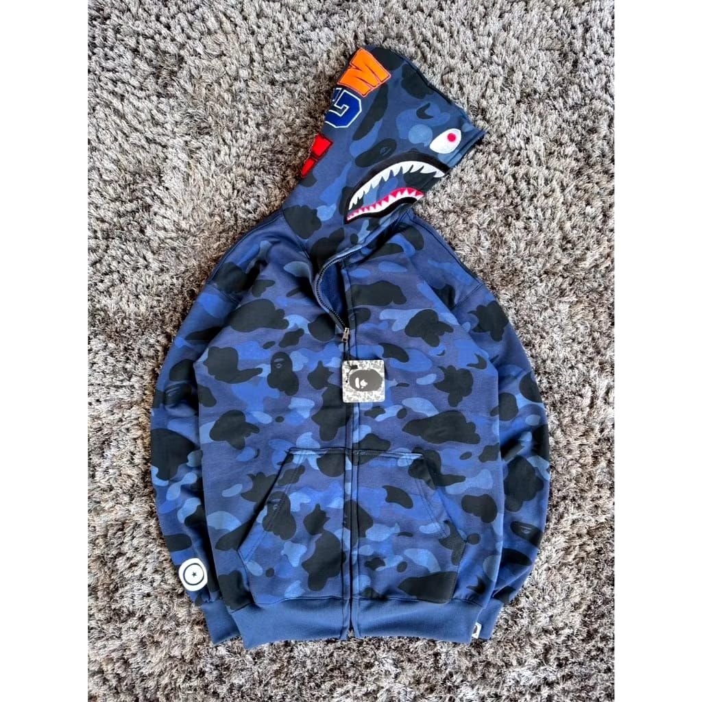 BAPE NAVY CMO ZIPPER HOODIE
