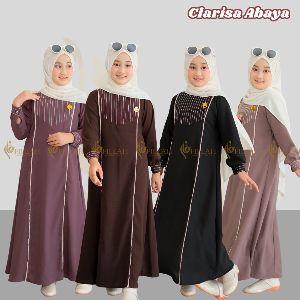 Clarisa Abaya Girls Gamis, Medium Gamis, Anti-Uv Sabrina Gamis, Modern Gamis, 2026 Gamis, Eid Gamis,
