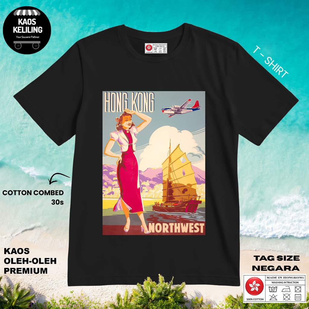 HONG KONG SOUVENIR เสื้อยืด 10 ต้นฉบับ HONG KONG LABEL TAG ของขวัญพรีเมี่ยม SOUVENIR CLOTHES