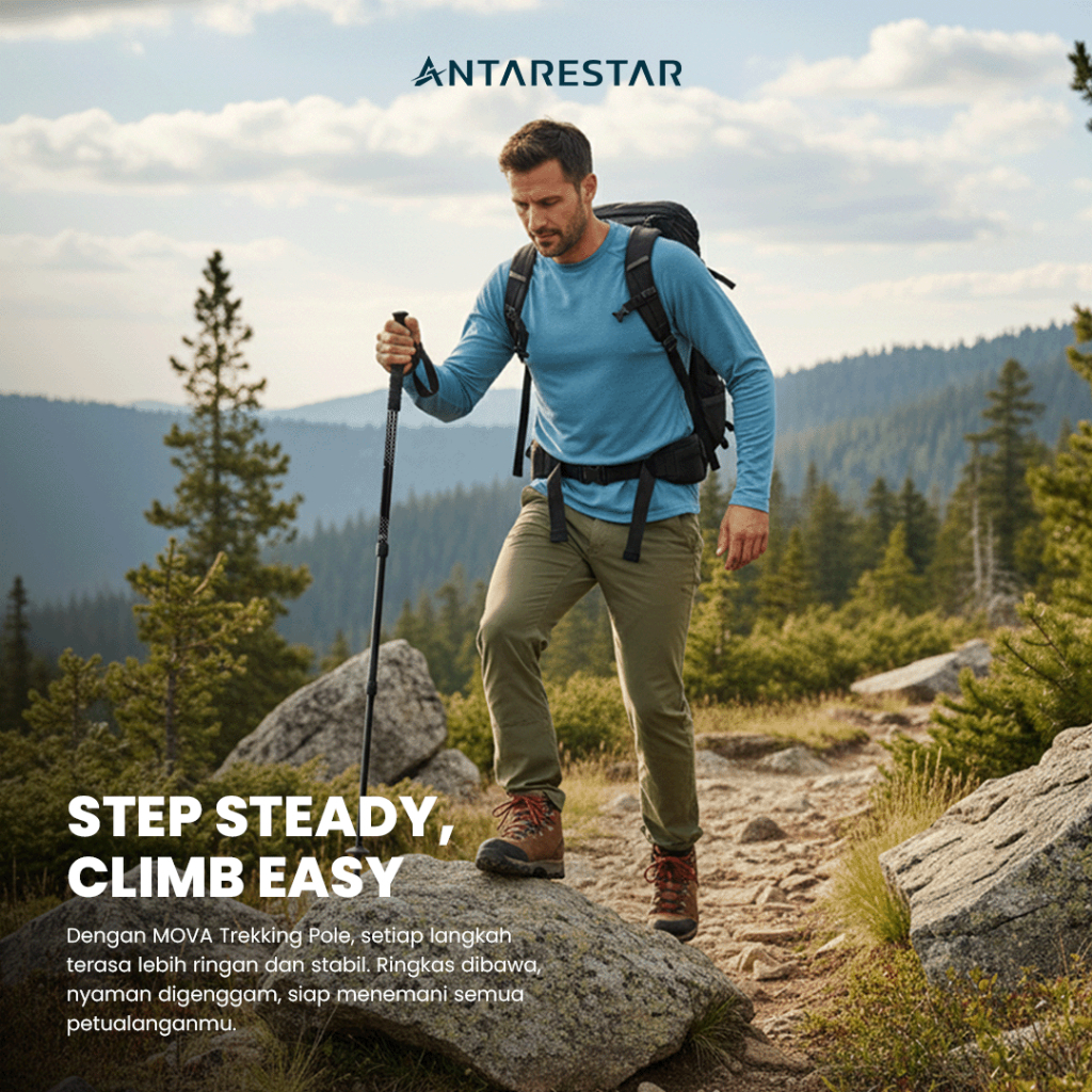 TREKING Trekking Pole Mova อุปกรณ์เดินป่ากลางแจ้ง Stick Mountain Hiking Stick Trekking Pole Mountain