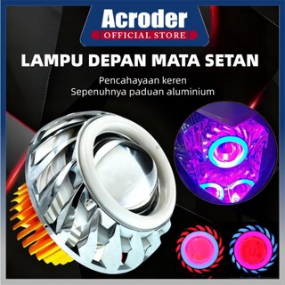 Acroder Lampu Projie Biled LED 3 Inch 30 Watt Devil LED Waterproof Lampu Depan Spiral Cocok Untuk Semua Sepeda Motor